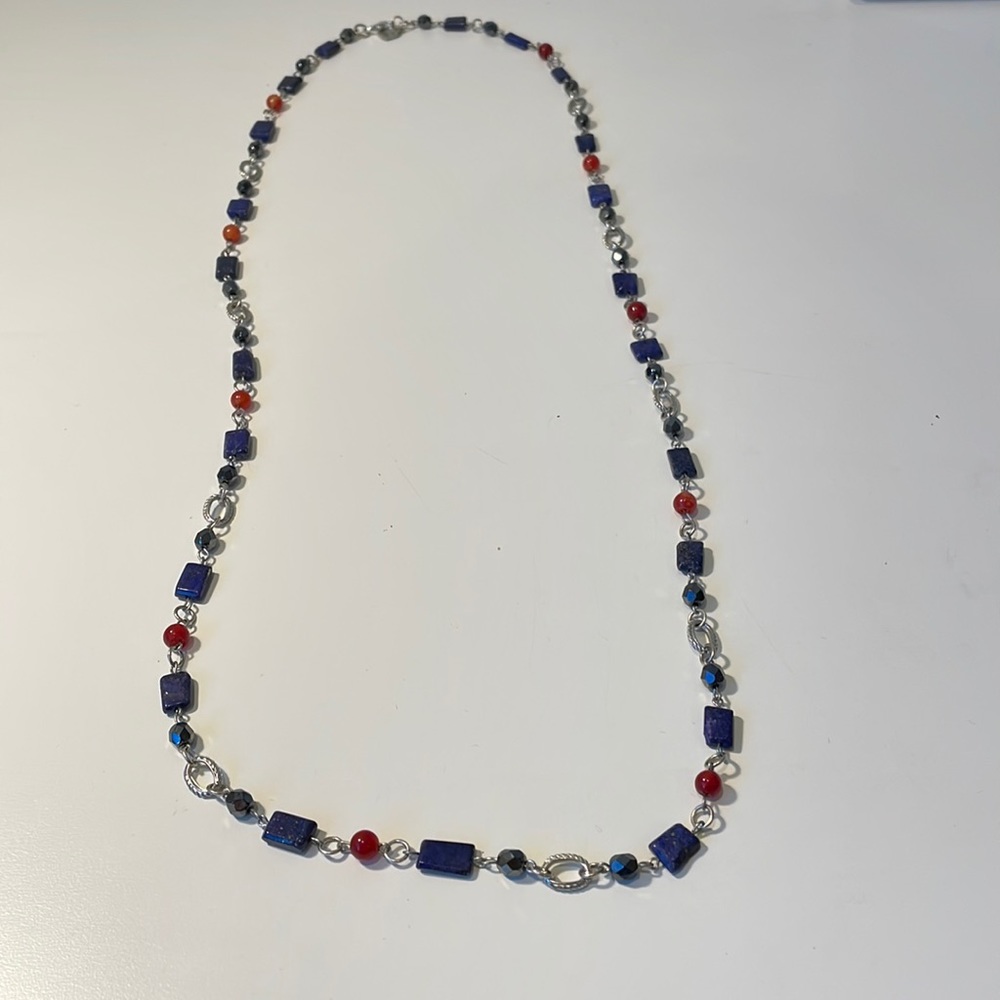 Red and blue Gina Jiang necklace